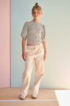 Meisjes Suca Stretch Twill Carpenter Pants van NoBell in de kleur Pearled Ivory in maat 170-176.