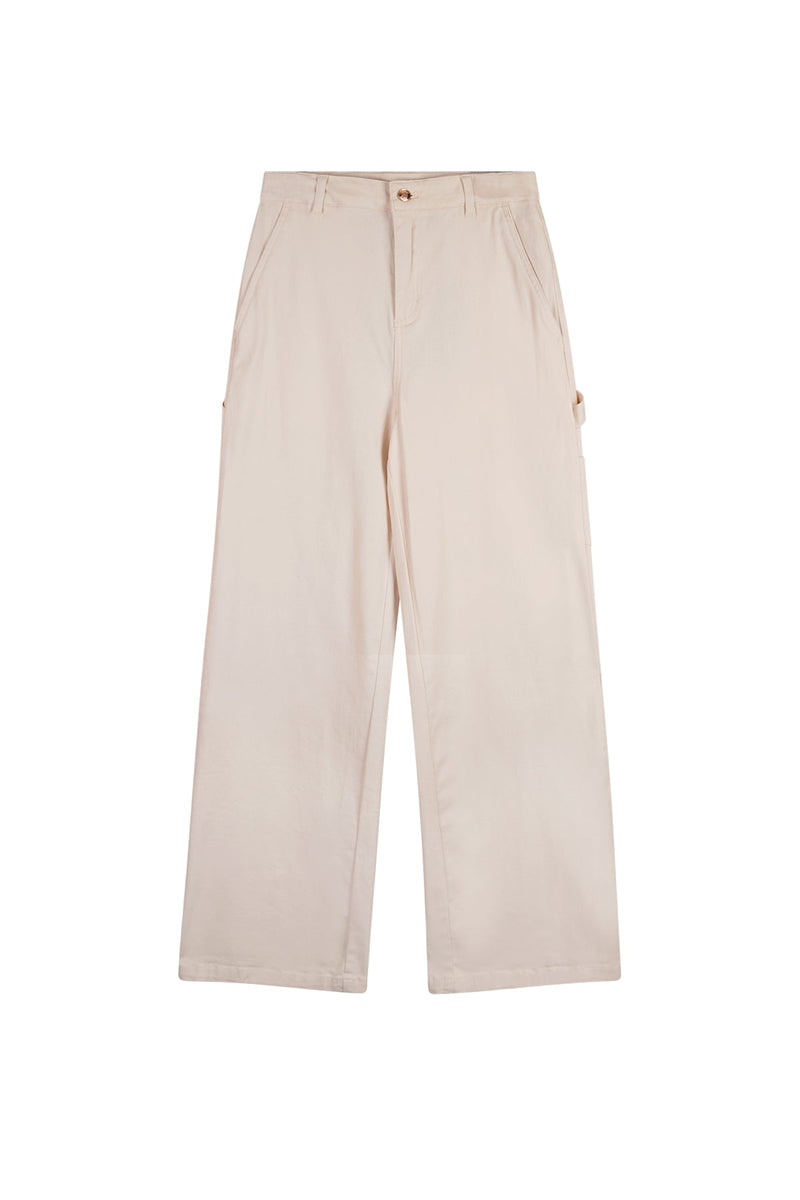 Meisjes Suca Stretch Twill Carpenter Pants van NoBell in de kleur Pearled Ivory in maat 170-176.