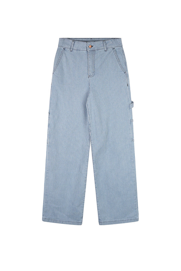 Meisjes Suca Striped Twill Carpenter Pants van NoBell in de kleur Nautical Blue in maat 170-176.