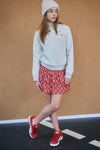 Meisjes Kaila Furry Sweat with contrast cuffs van NoBell in de kleur Grey Melange in maat 170-176.