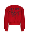 Meisjes Kobell Furry London Sweat van NoBell in de kleur Ruby Red in maat 170-176.