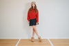 Meisjes Kobell Furry London Sweat van NoBell in de kleur Ruby Red in maat 170-176.