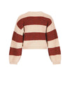 Meisjes Kate Colorblock Knitted Sweater van NoBell in de kleur Ruby Red in maat 170-176.