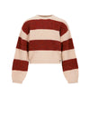 Meisjes Kate Colorblock Knitted Sweater van NoBell in de kleur Ruby Red in maat 170-176.