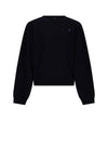Meisjes Kaila Furry Sweat with contrast cuffs van NoBell in de kleur Navy Blazer in maat 170-176.