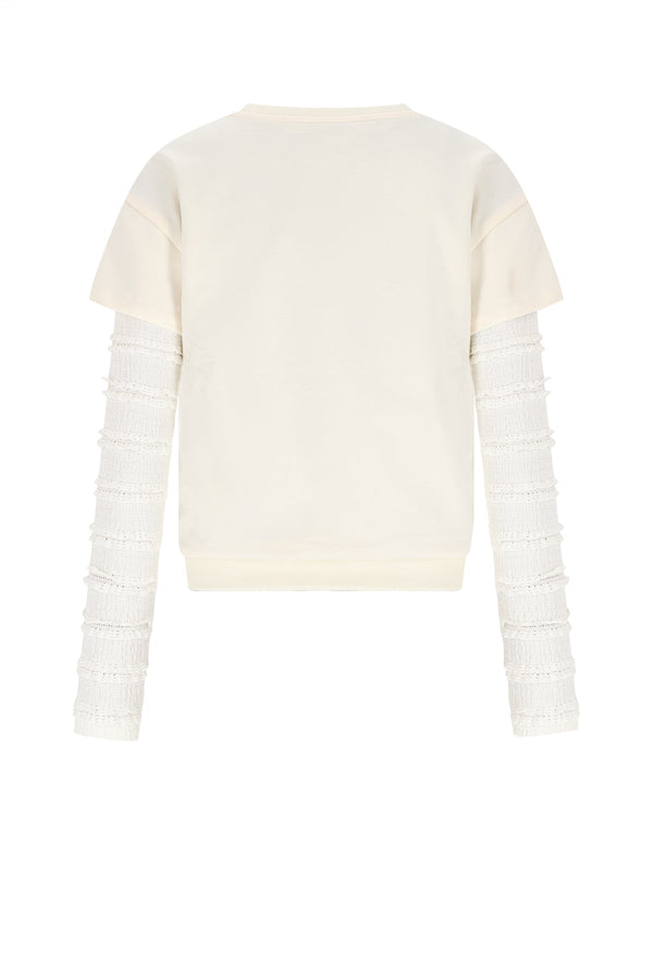 NoBell Kase Sweat Top with contrast Jersey sleeves