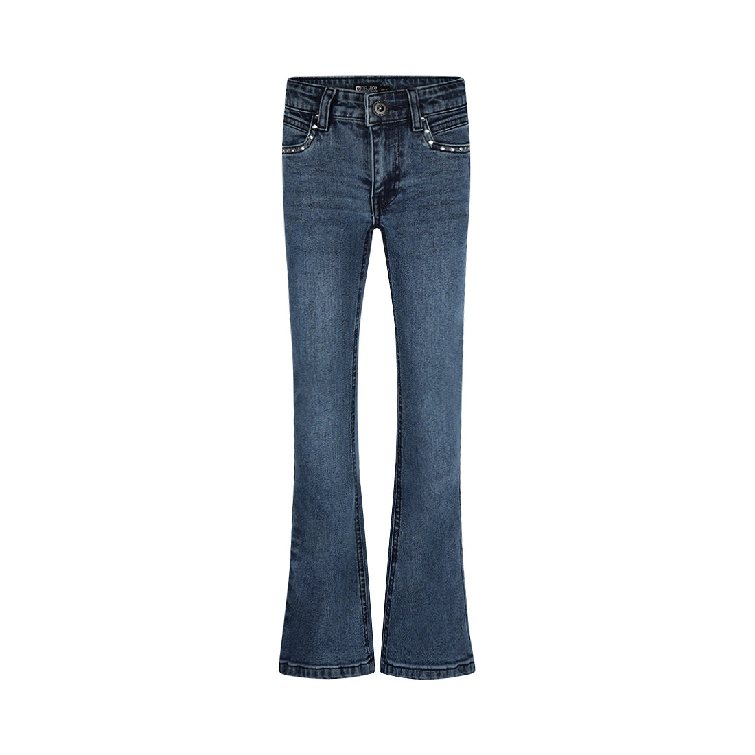 Meisjes Jeans flared van No Way Monday in de kleur Blue jeans in maat 164.