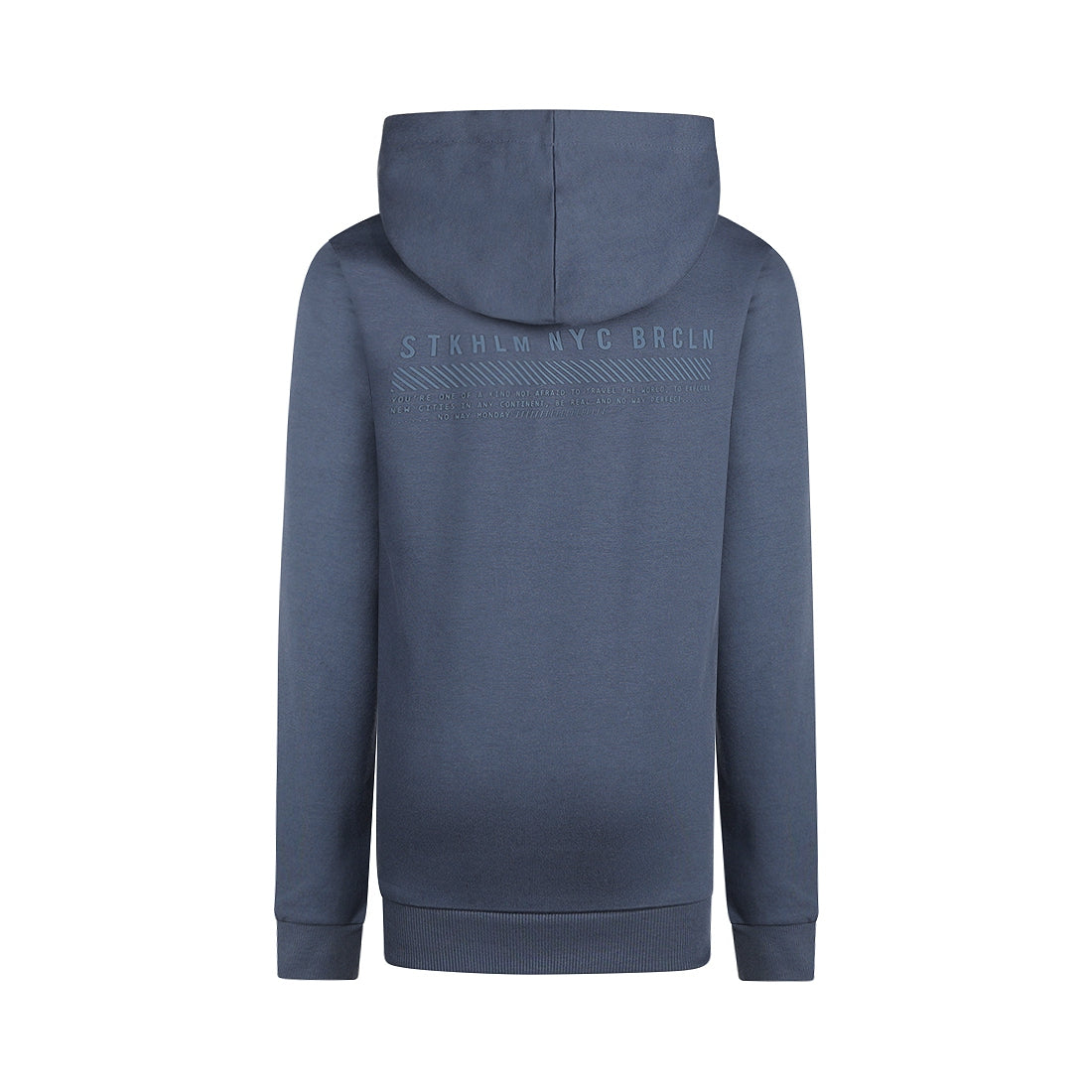 Jongens Sweater with hood van No Way Monday in de kleur Blue in maat 164.