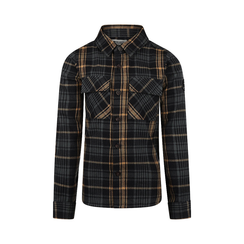 Jongens Blouse ls van No Way Monday in de kleur Army green in maat 164.