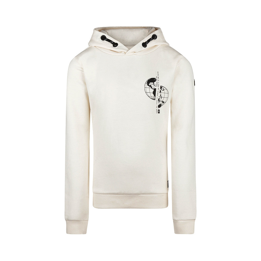 Jongens Sweater with hood van No Way Monday in de kleur  Off white in maat 164.