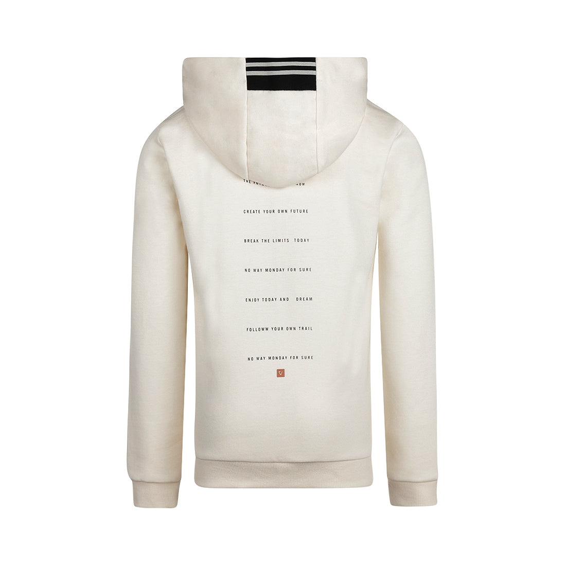 Jongens Sweater with hood van No Way Monday in de kleur  Off white in maat 164.