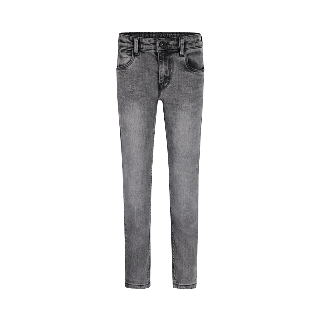 Jongens Jeans super stretch tapered van No Way Monday in de kleur Grey jeans in maat 164.