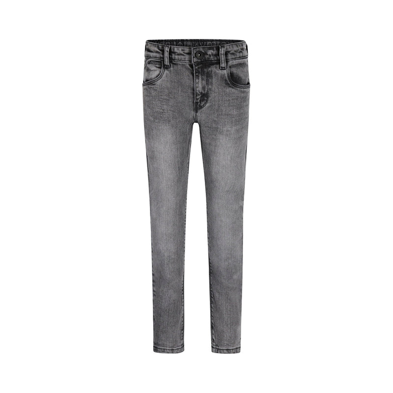 Jongens Jeans super stretch tapered van No Way Monday in de kleur Grey jeans in maat 164.