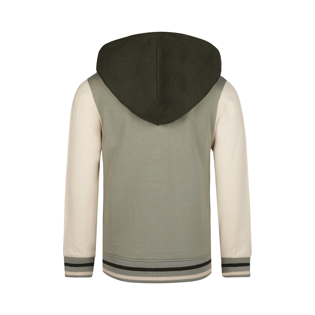 Jongens Cardigan with hood van Koko Noko in de kleur Faded green in maat 128.