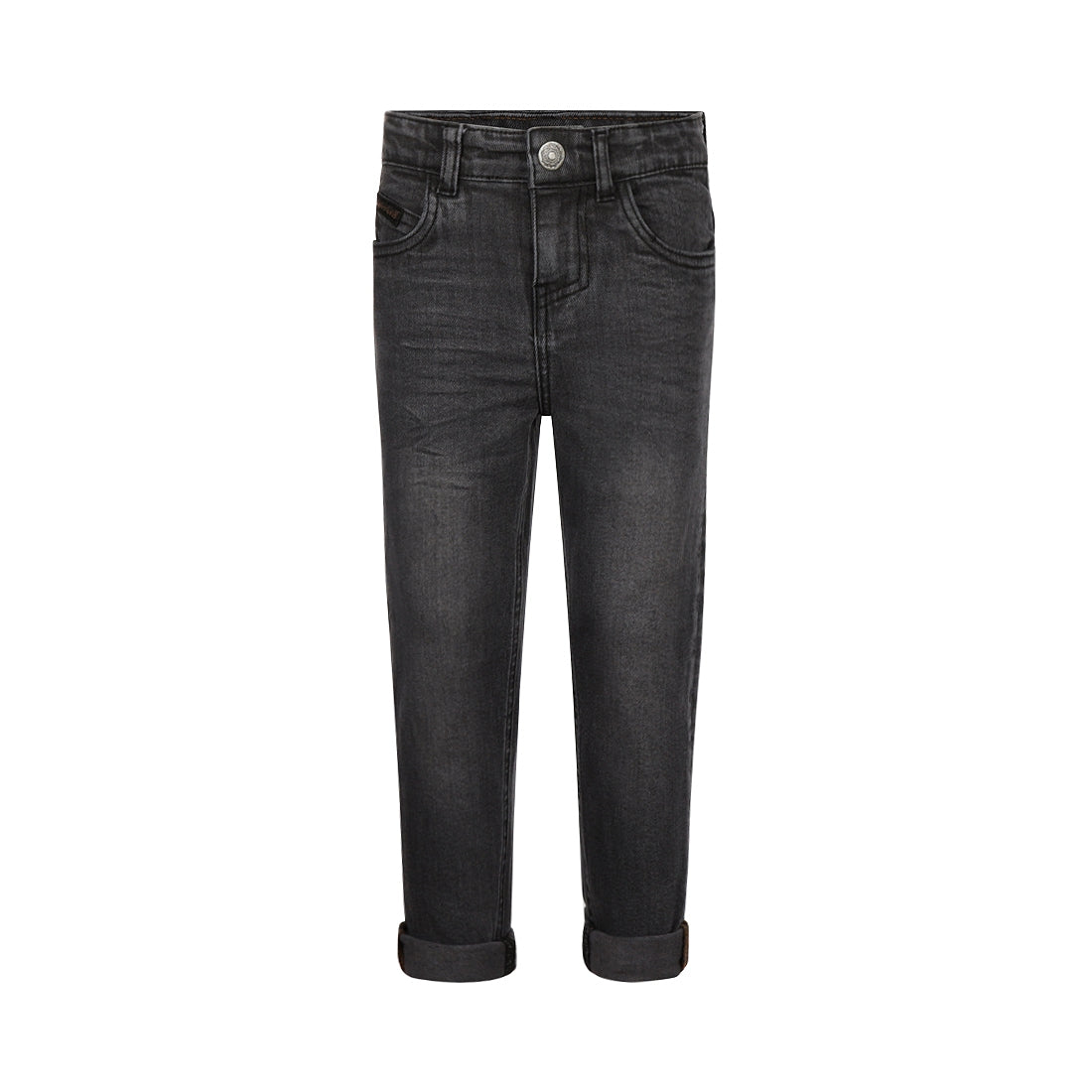 Jongens Jeans loose fit van Koko Noko in de kleur Grey jeans in maat 128.