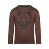 Jongens T-shirt ls van Koko Noko in de kleur  Dark brown in maat 128.