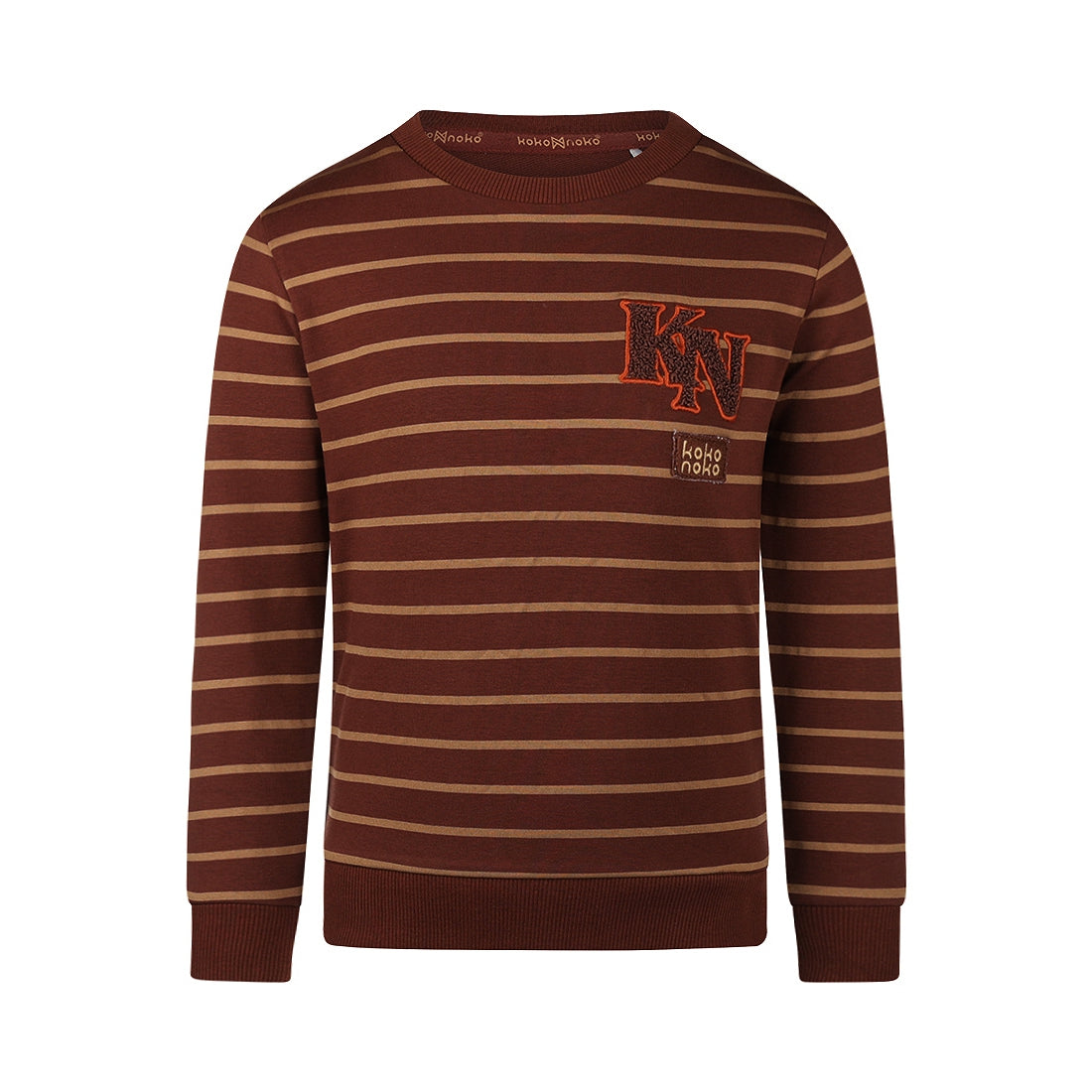 Jongens Sweater with crewneck van Koko Noko in de kleur Dark red in maat 128.