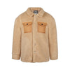 Jongens Jacket fur van Koko Noko in de kleur Sand in maat 128.