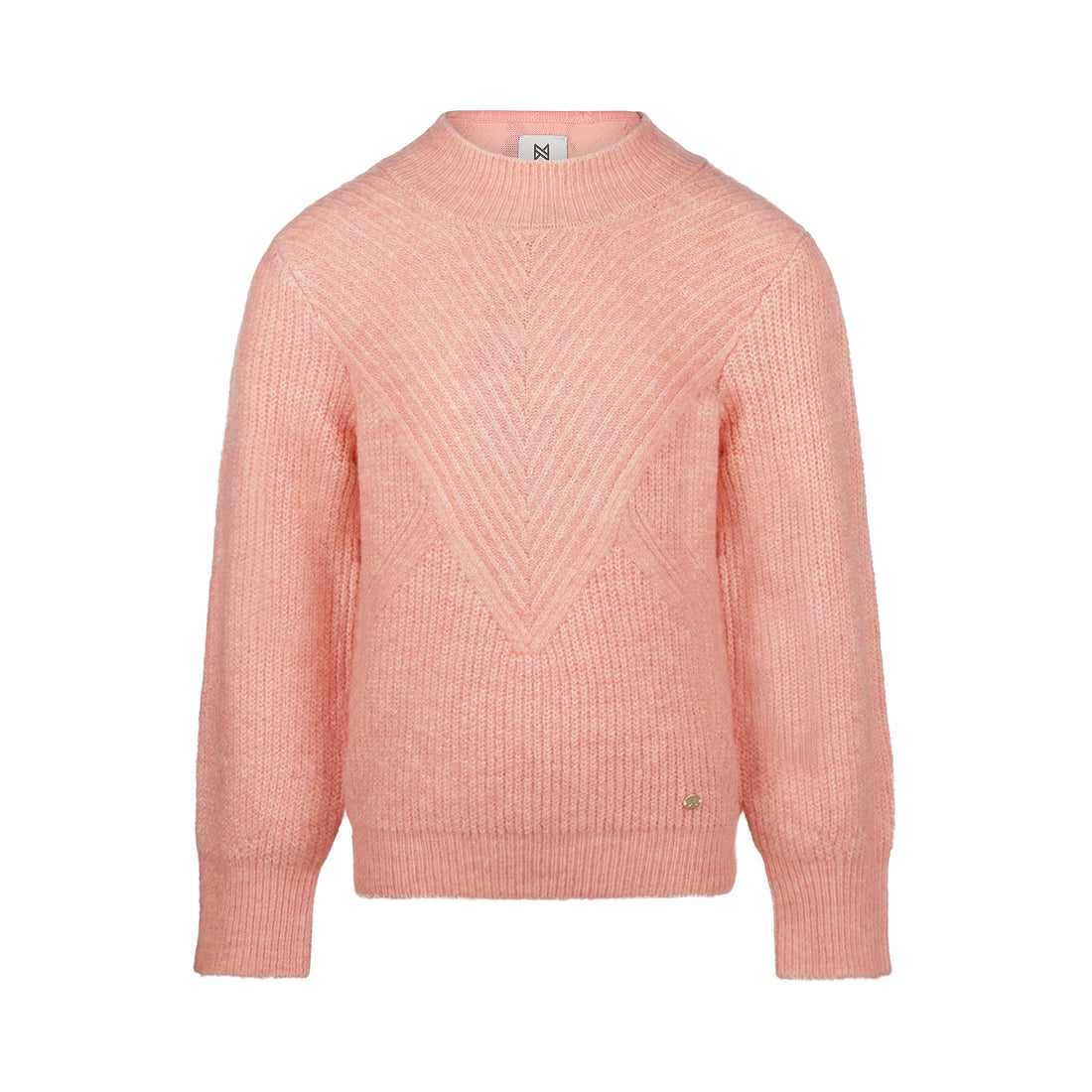 Meisjes Sweater turtle neck van Koko Noko in de kleur Bright pink in maat 128.