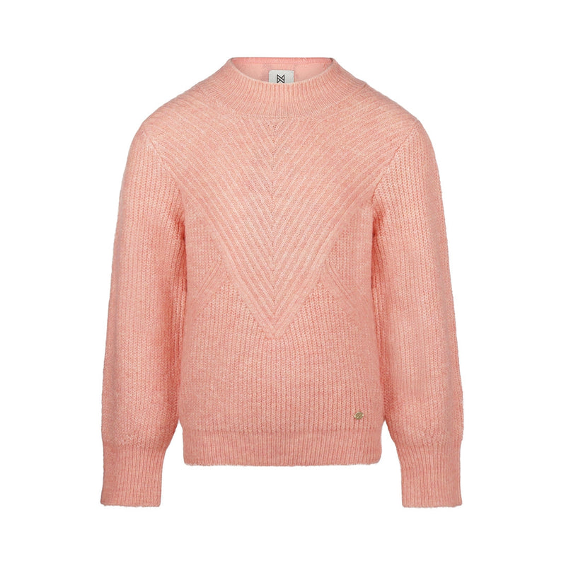 Meisjes Sweater turtle neck van Koko Noko in de kleur Bright pink in maat 128.