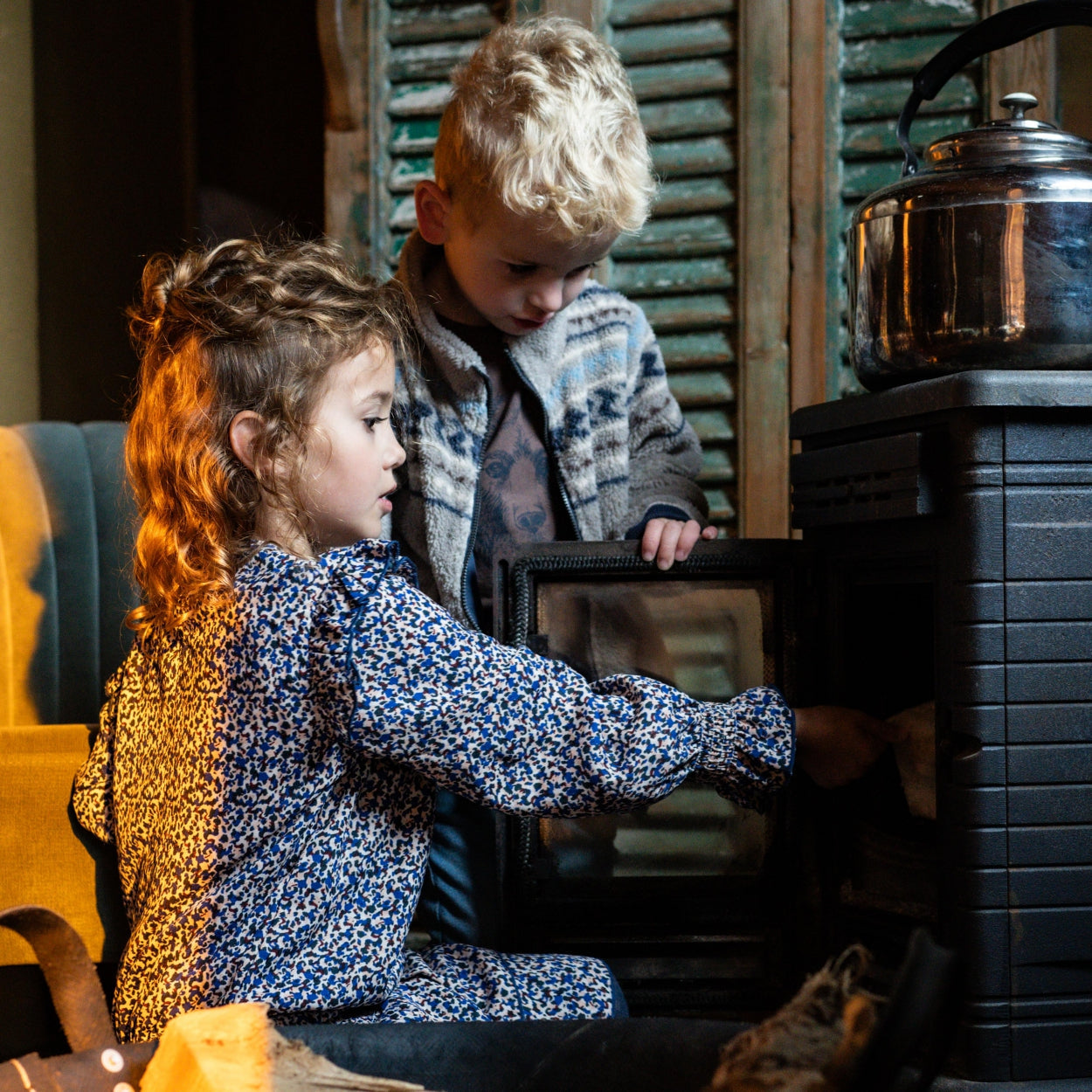 Meisjes Blouse ls van Koko Noko in de kleur Dark blue in maat 128.