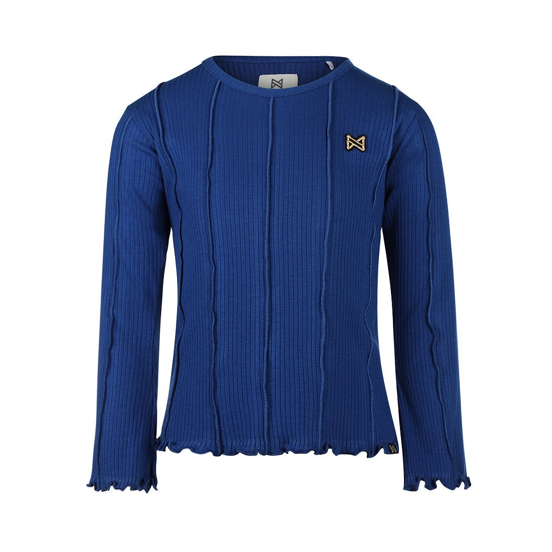 Meisjes T-shirt ls van Koko Noko in de kleur Cobalt blue in maat 128.