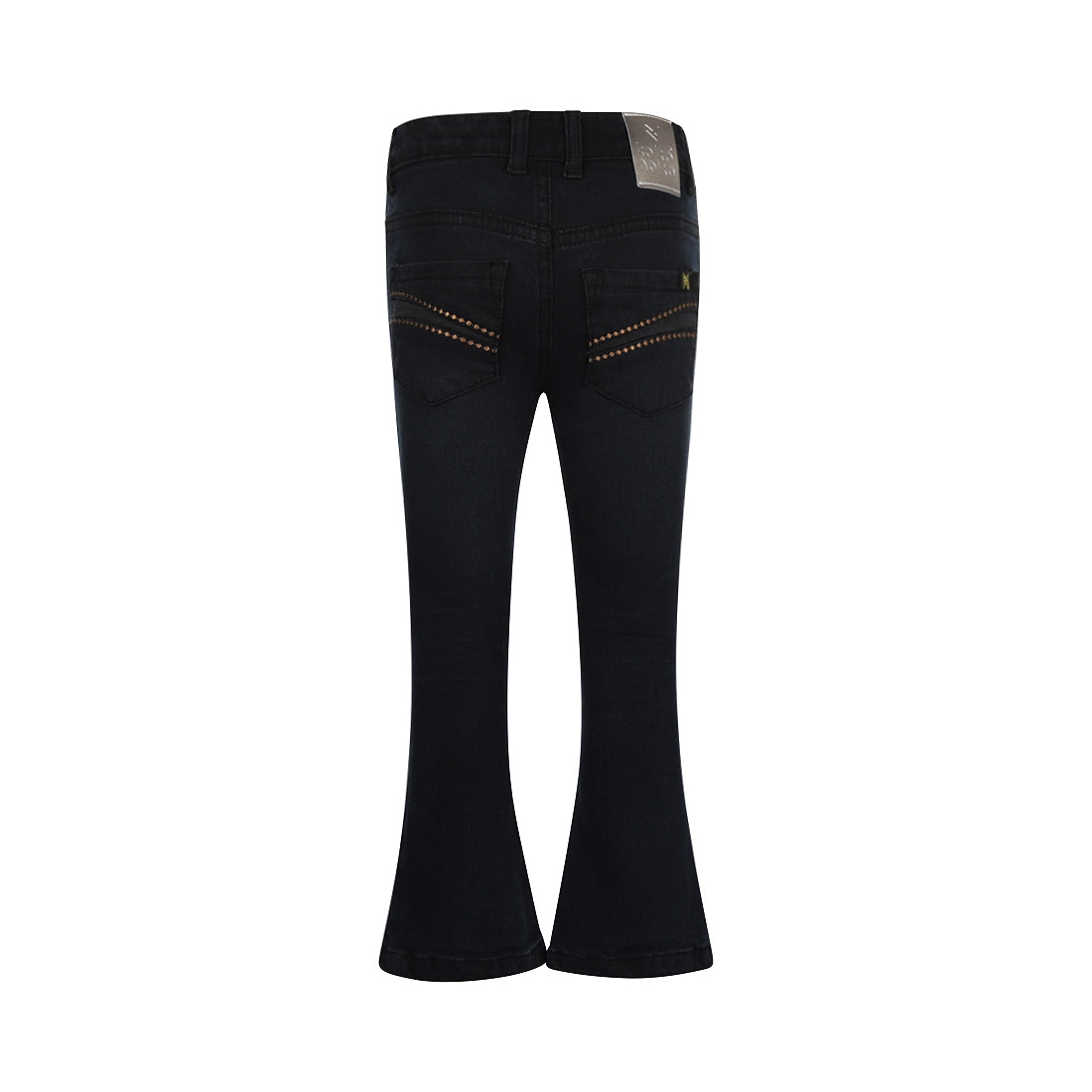 Meisjes Jeans flared van Koko Noko in de kleur Blue jeans in maat 128.