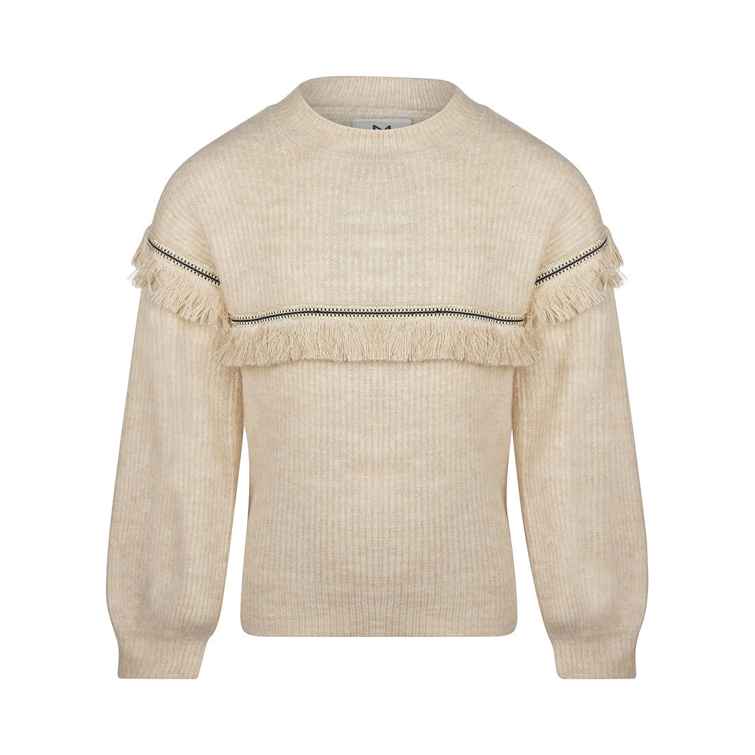 Meisjes Sweater dropped shoulder van Koko Noko in de kleur  Off white in maat 128.