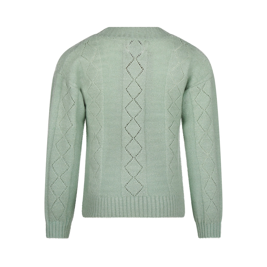 Meisjes Sweater dropped shoulder van Koko Noko in de kleur Light aqua in maat 128.