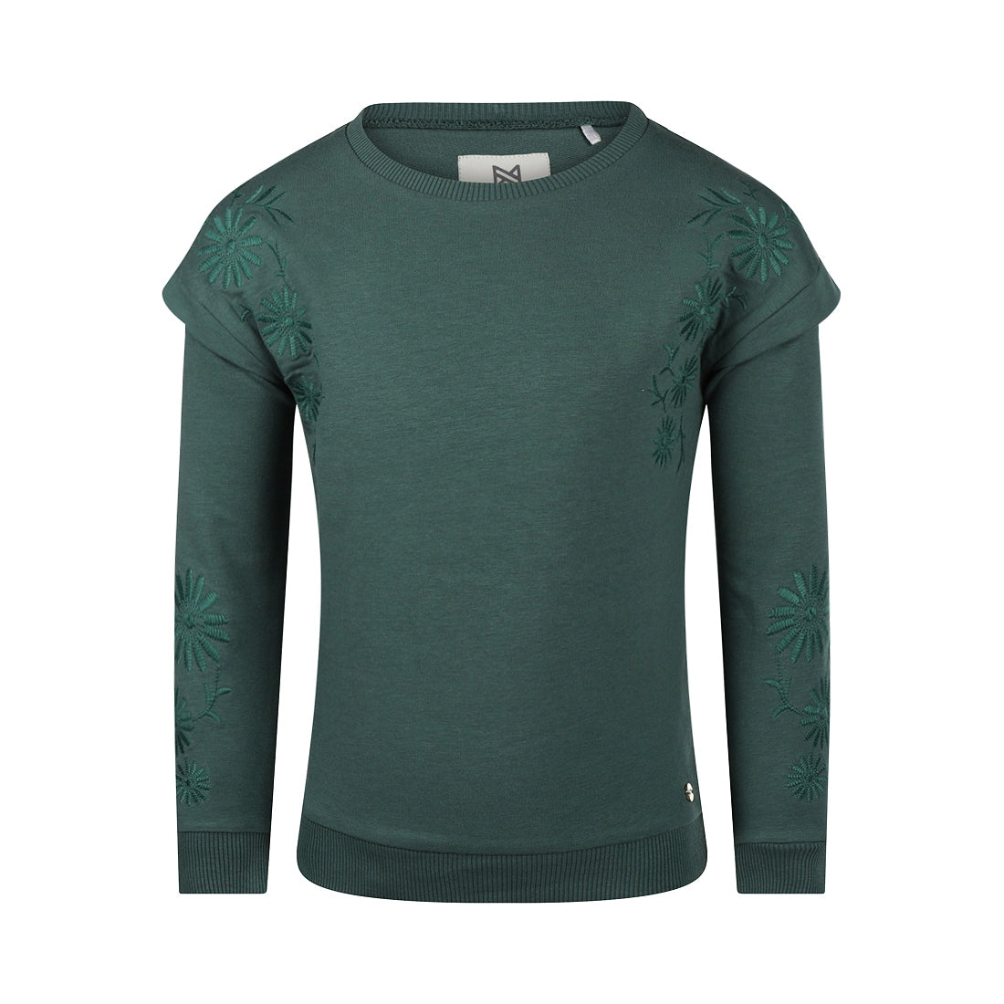 Meisjes Sweater with crewneck van Koko Noko in de kleur Dark green in maat 128.