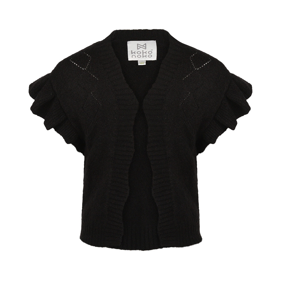 Meisjes Waistcoat van Koko Noko in de kleur Black in maat 128.