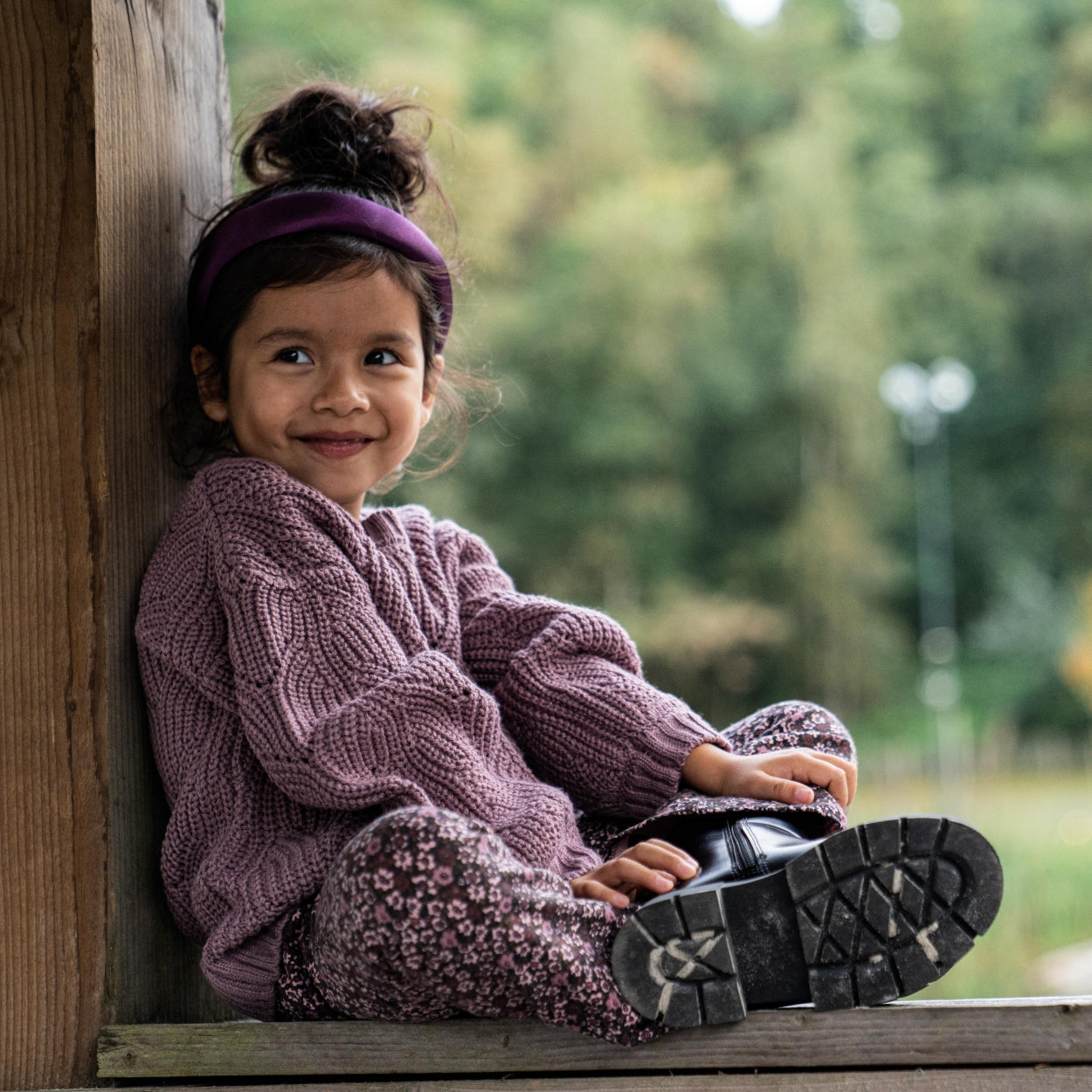 Meisjes Sweater dropped shoulder van Koko Noko in de kleur Purple in maat 128.