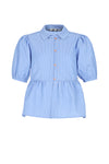 Meisjes Tiggs Sttiped Blouse puff sleeve van Girls Teens in de kleur Azure Blue in maat 170-176.