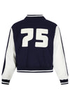 Meisjes Darsy Oversized Varsity Jacket van Girls Teens in de kleur Navy Blazer in maat 170-176.