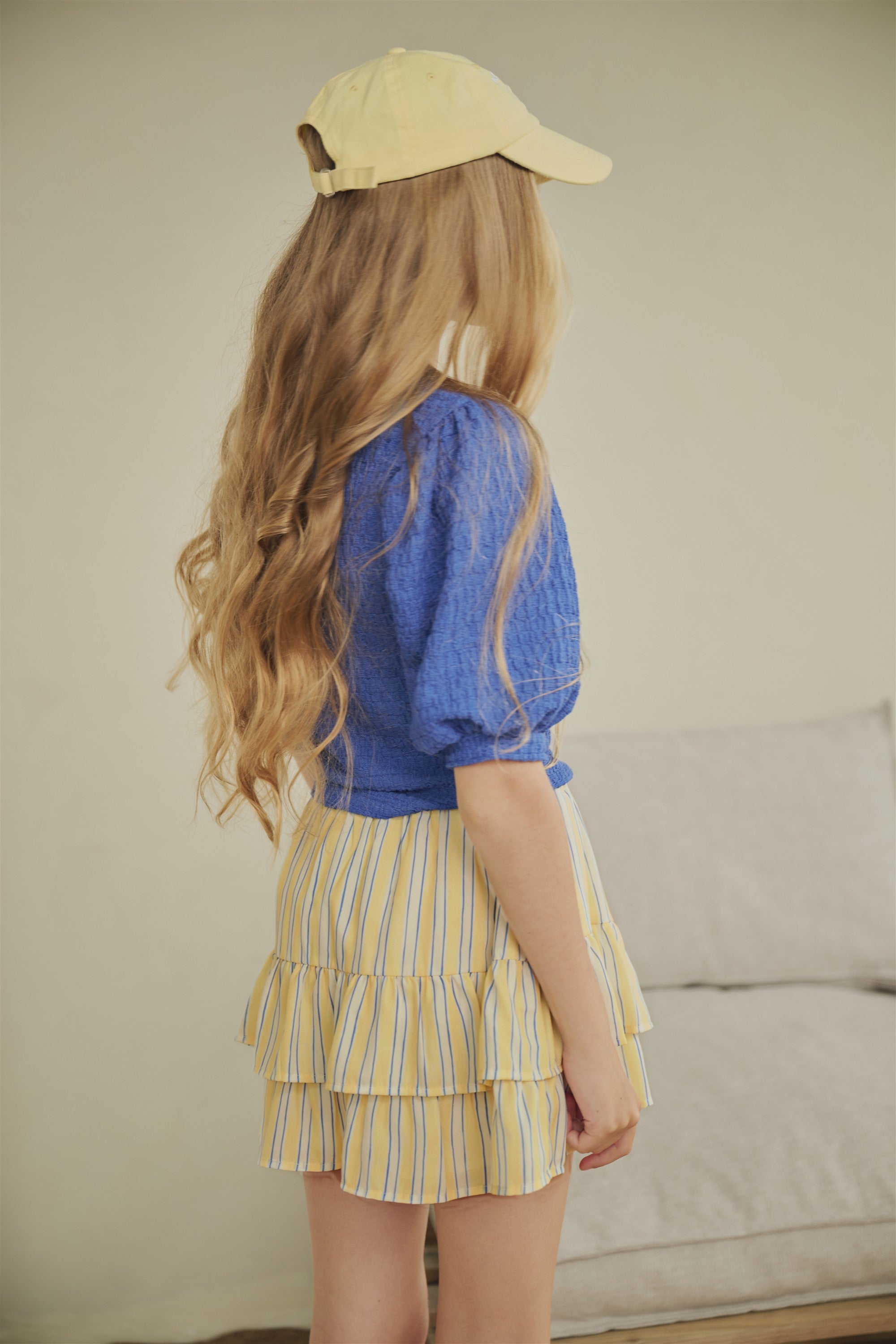 Meisjes Naia Skirt van Girls Teens in de kleur Lemoncurd Yellow in maat 170-176.