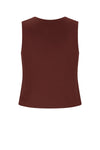 Meisjes Tops Twill Gilet van NoBell in de kleur Dark Chestnut Brown in maat 170-176.