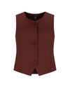 Meisjes Tops Twill Gilet van NoBell in de kleur Dark Chestnut Brown in maat 170-176.