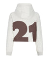 Meisjes Kumy Fluffly Hooded Cropped Sweater 21 van NoBell in de kleur Pearled Ivory in maat 170-176.