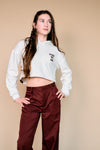 Meisjes Kumy Fluffly Hooded Cropped Sweater 21 van NoBell in de kleur Pearled Ivory in maat 170-176.
