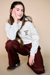 Meisjes Kumy Fluffly Hooded Cropped Sweater 21 van NoBell in de kleur Pearled Ivory in maat 170-176.