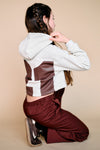 Meisjes Kumy Fluffly Hooded Cropped Sweater 21 van NoBell in de kleur Pearled Ivory in maat 170-176.