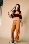 Meisjes Kate Colorblock Soft Knitted Sweater van NoBell in de kleur Dark Bordeaux in maat 170-176.