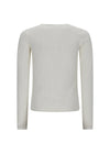 Meisjes Kaya Mesh Top van NoBell in de kleur Pearled Ivory in maat 170-176.