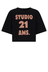 Meisjes Kid Oversized Heavy Jersey top van NoBell in de kleur Jet Black in maat 170-176.