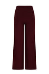 Meisjes Sylvie Travellers Interlock Pants Wide Leg with contrast sideseam van NoBell in de kleur Dark Bordeaux in maat 176.