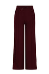 Meisjes Sylvie Travellers Interlock Pants Wide Leg with contrast sideseam van NoBell in de kleur Dark Bordeaux in maat 176.