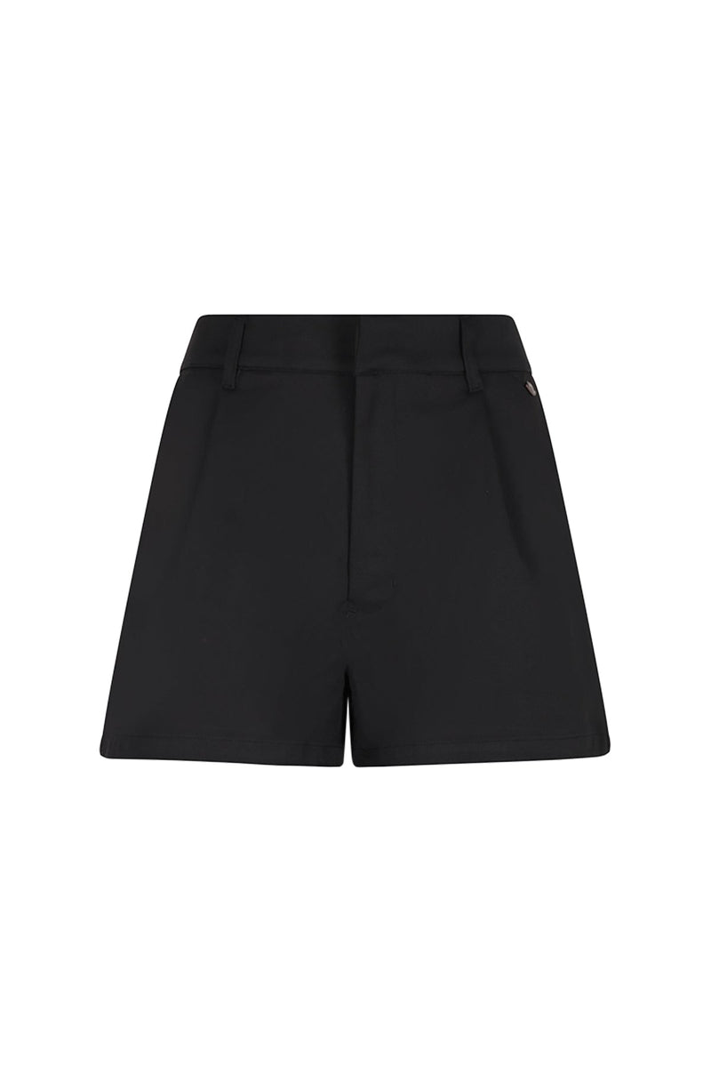 Meisjes Suki Twill Short with pleats van NoBell in de kleur Jet Black in maat 170-176.