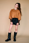 Meisjes Suki Twill Short with pleats van NoBell in de kleur Jet Black in maat 170-176.