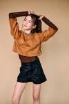 Meisjes Suki Twill Short with pleats van NoBell in de kleur Jet Black in maat 170-176.