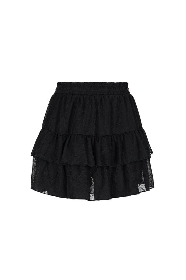 Meisjes Naia Mesh Skirt van NoBell in de kleur Jet Black in maat 170-176.